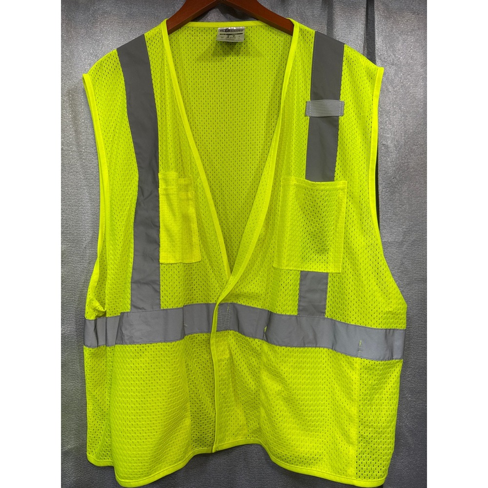 ML Kishigo 1083 Hi-Vis‎ Mesh Safety Vest Lime Yellow ANSI Class 2 Mens 3X